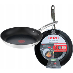 Patelnia Srebrna Tefal 28 CM Duetto+ Inox Indukcja