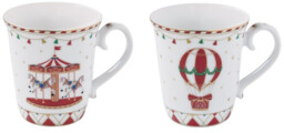 KUBKI PORCELANOWE Christmas Wonderland - Wesołe Miasteczko -