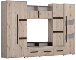 Meblościanka SAN MARINO Craft szary / Czekolada
