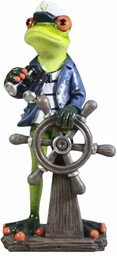 Figurka dekoracyjna żaba sternik 18x8x7 159190