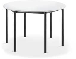 Stół SONITUS, okrągły, Ø1200x720 mm, laminat HPL biały,