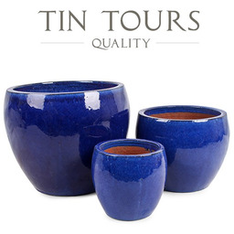 KOMPLET 3 DONICZEK CERAMICZNYCH