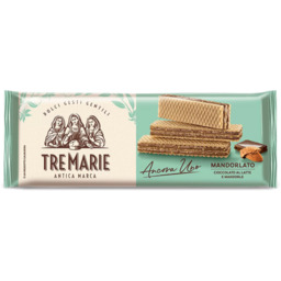 Wafle z nadzieniem czekoladowo-migdałowym TRE MARIE 140g