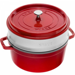 Staub Garnek żeliwny Okrągły Z Wkładem 5.2l Czerwony
