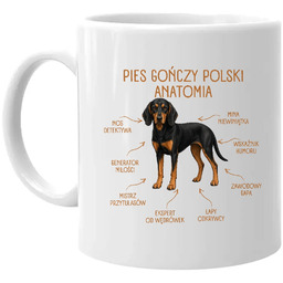 Anatomia Psa Gończego Polskiego - kubek na prezent