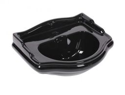 Czarna umywalka 55x46,5x21 cm ceramiczna RETRO