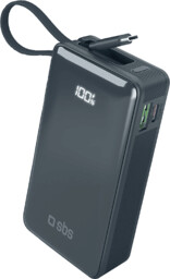 Powerbank SBS 10000mAh z wbudowanym kablem USB-C Niebieski