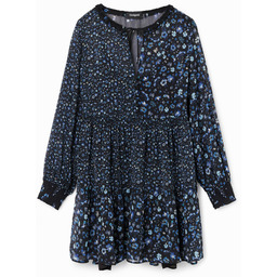 Sukienka krótka szyfon kwiaty