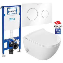 Miska WC z funkcją bidetu Rimless 51x36x32,5 cm