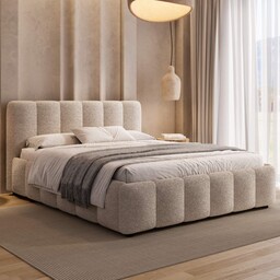 Łóżko tapicerowane 4792P 140x200 Boucle Biały #6