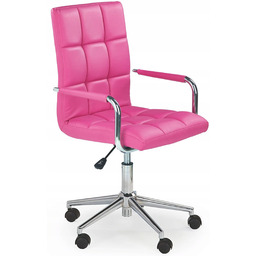 Fotel młodzieżowy Gonzo 2 różowy skóra Halmar