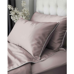Pościel satynowa 160x200 Mako Satin 62 różowa pudrowa