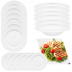 Zestaw Obiadowy Serwis Komplet Talerzy Dla 6 Osób