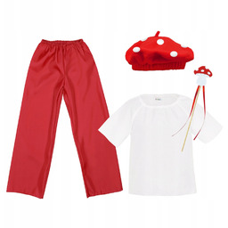 Kostium Muchomora Bluzka Spodnie Czapka Jesień Grzybek Przedszkole