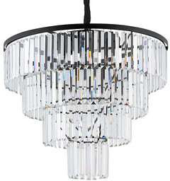 Nowodvorski Kryształowy żyrandol glamour Cristal 7614 przezroczysty czarny