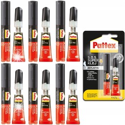 6x PATTEX S.O.S. KLEJ DO PLASTIKU BŁYSKAWICZNY SZYBKOSCHNĄCY