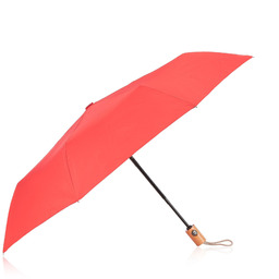 Parasol automatyczny z drewnianą rączką czerwony
