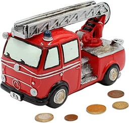 Dekohelden24 Skarbonka w postaci straży pożarnej z poliestru