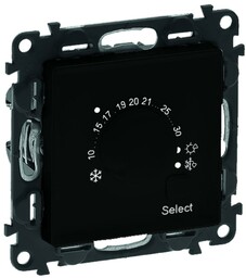 VALENA LIFE - Termostat pokojowy CZARNY Legrand 756333