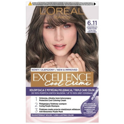 LOREAL Excellence Creme Farba do włosów 6.11 Ultrapopielaty