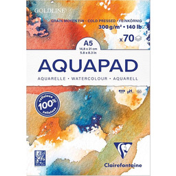 Clairefontaine 975720C blok Aquapad Goldline klejony x3 A5