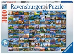 Puzzle 3000 elementów. 99 pięknych miejsc w Europie
