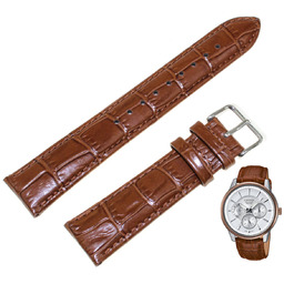 Skórzany pasek do zegarka Casio BEM-302L brązowy 20