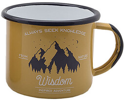 Kubek emaliowany, pomarańczowy Wisdom