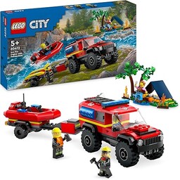 LEGO City Terenowy wóz strażacki z łodzią ratunkową,