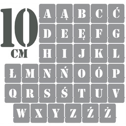 Szablony malarskie Litery 10cm /wielorazowe/