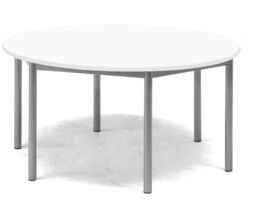 Stół BORÅS, okrągły, Ø 1200x600 mm, biały laminat,