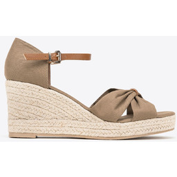 Damskie espadryle z kokardą z przodu khaki
