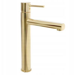 Bateria Umywalkowa Wysoka Złota Tess Gold Rea Bateria