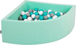 KiddyMoon Suchy Basen 90x30cm/300 Piłek  7cm, Trójkątny