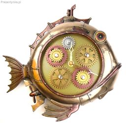 Zegar Maszyna Ryba Steampunk