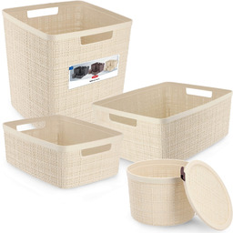 Pojemniki do przechowywania Curver Jute 2 + 5