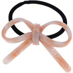 Araban gumka do włosów czarna jasnoróżowa kokarda