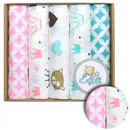 5x PIELUCHA TETROWA WZORZYSTA BAWEŁNA ZESTAW 70x80