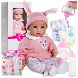 Lalka Bobas Niemowlak pachnąca dźwięki butelki pampersy