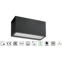 Kinkiet ASKER 1726 BLACK LED - Norlys