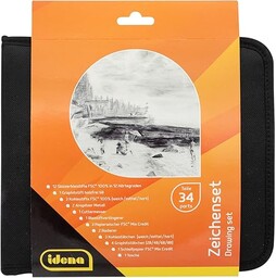 Idena 60065 - Zestaw do rysowania, 34 elementy