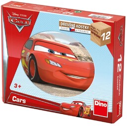 Auta Cars Drewniane Klocki Obrazkowe Puzzle 12 Klocków