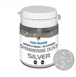 BARWNIK W PROSZKU Brokatowy Shimmering SREBRO 20g