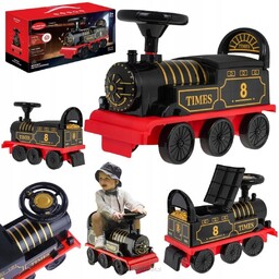 Lokomotywa Jeździk Retro Interaktywna Schowek Dla Dzieci