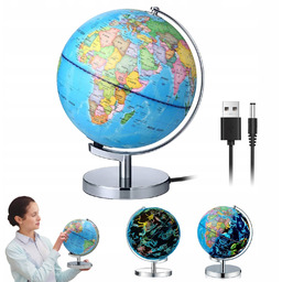 Edukacyjny Globus Led 9 5 Cala Z Nocną