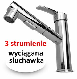 SMART Bateria Umywalkowa z wyciąganą wylewką CHROM