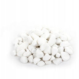 ozdobne białe Kamienie otoczaki Tasos 15-30mm 25kg