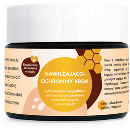Lullalove Nawilżający ochronny krem do twarzy z propolisem