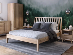 Łóżko drewniane bukowe 140x200 Beskid 01 buk naturalny