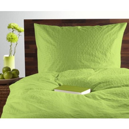 Pościel z kory 140x200 seledynowa jednobarwna na guziki
